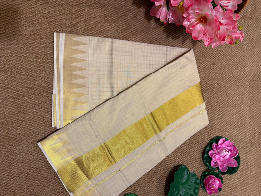 Temple border Kasav Saree