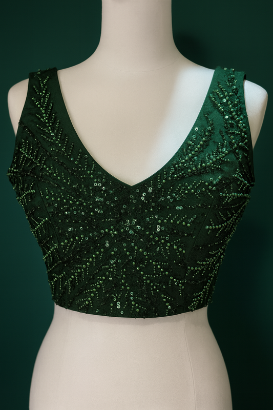 Designer Blouse Emerald Green
