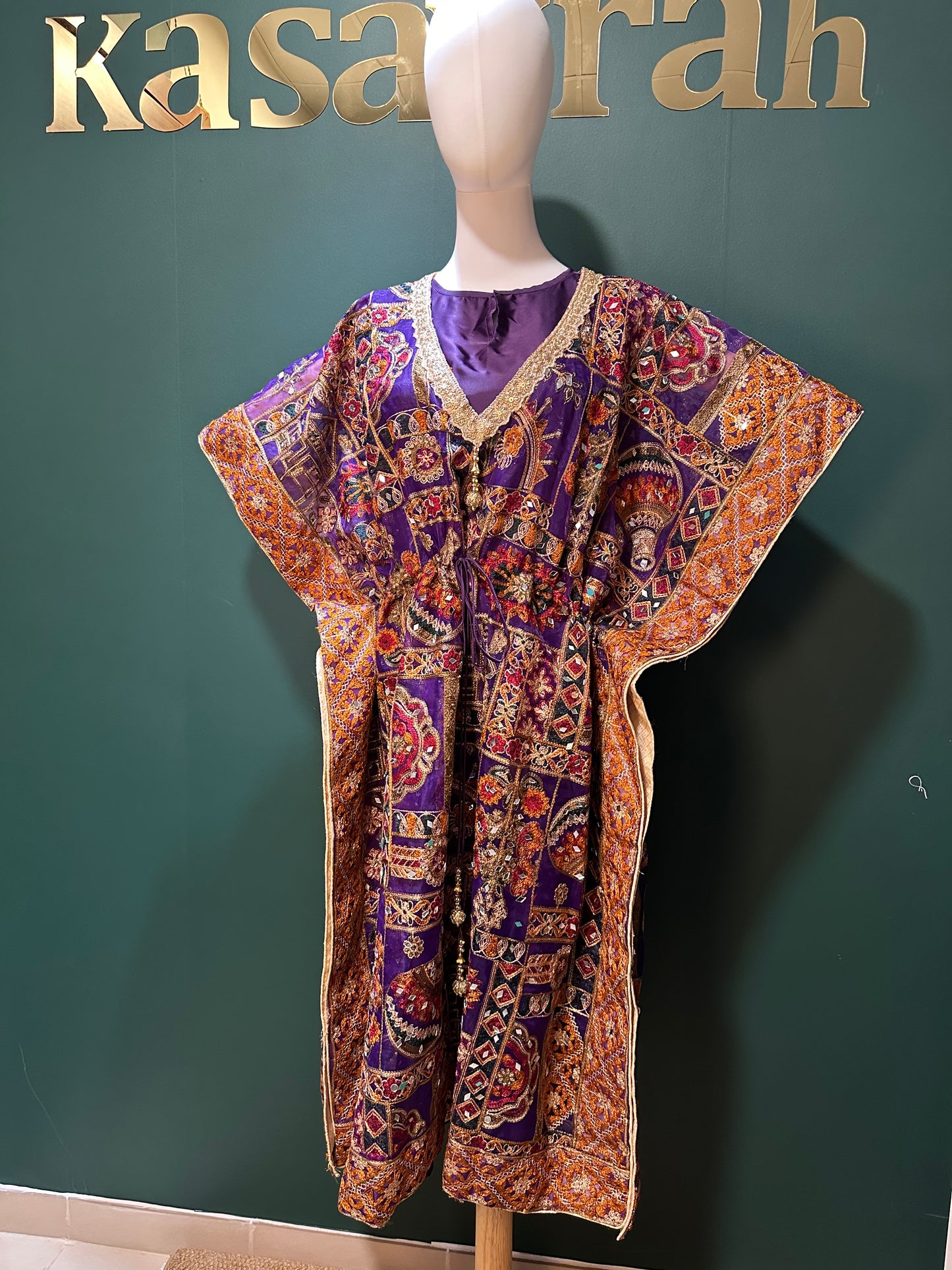 Kaftan - adjustable - mirror work